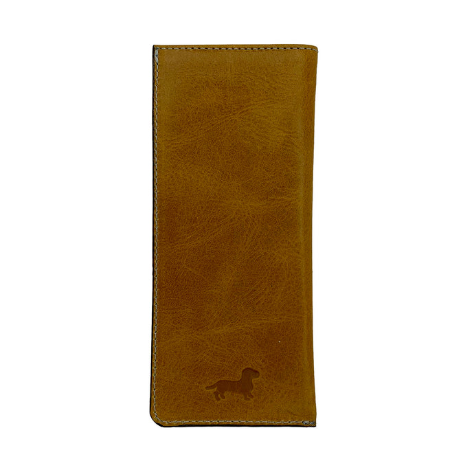 Estuche Anteojos cuero pequeño miel