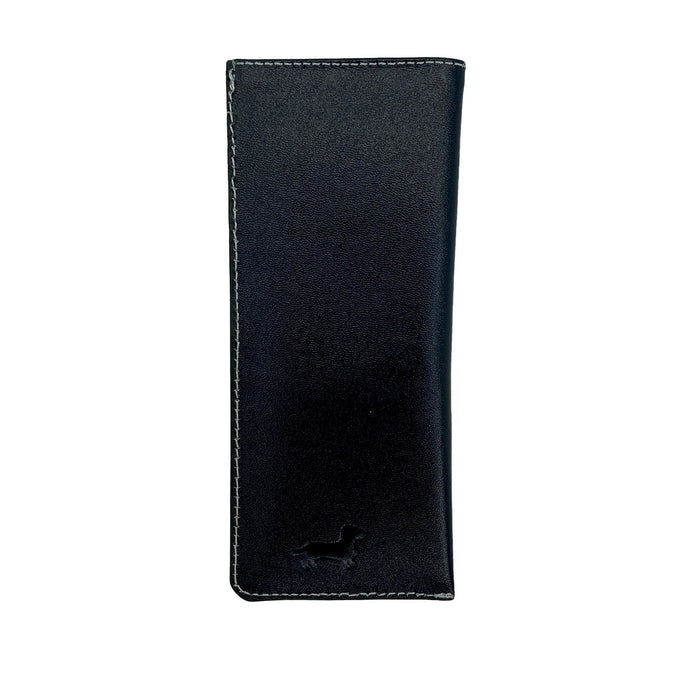 Estuche Anteojos cuero pequeño negro