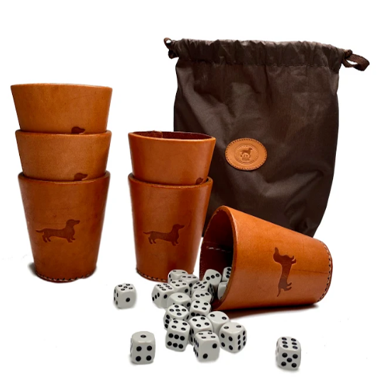 Juego Cacho Cuero miel