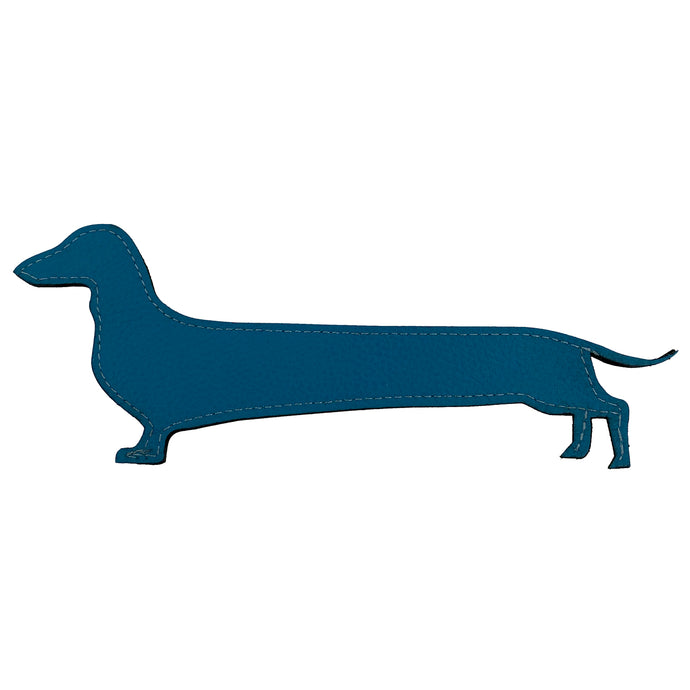 Marca libros cuero perro azul