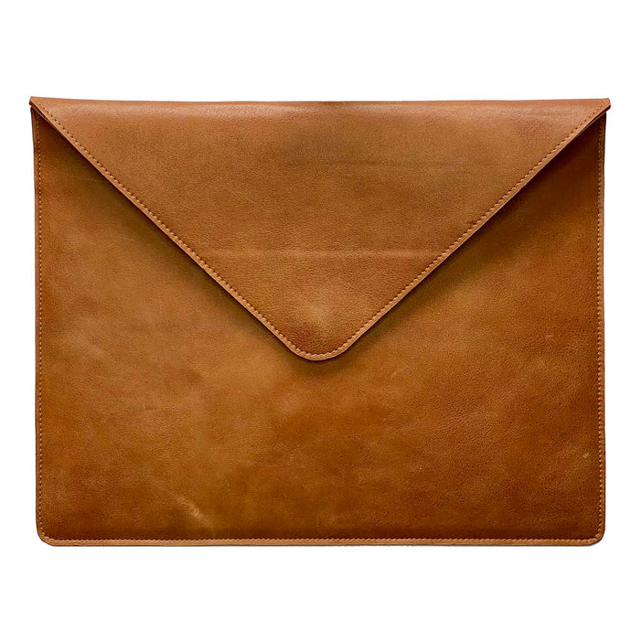 Porta Laptop sobre cuero miel